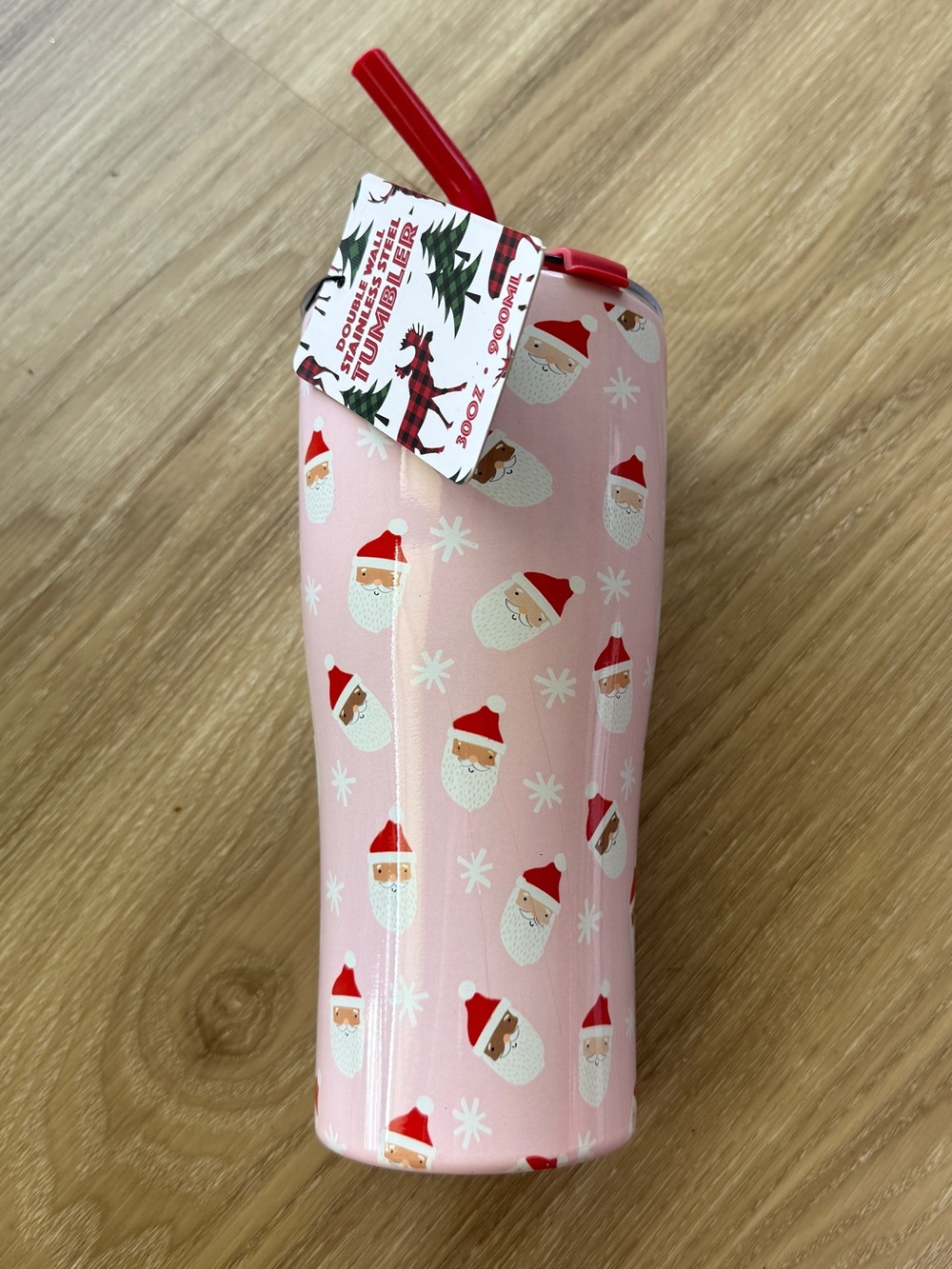 T.J.Maxx Pink Santa Insulated Tumbler